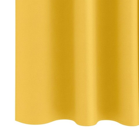 VidaXL Firany blackout z kółkami 2 pcs Musztardowy Żółty 140 x 140 cm