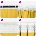 VidaXL Firany blackout z kółkami 2 pcs Musztardowy Żółty 225 x 140 cm