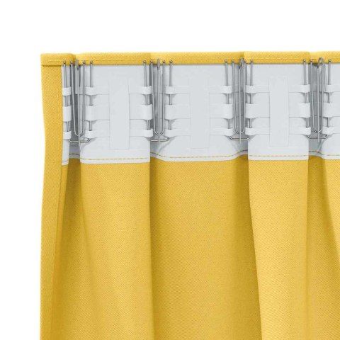 VidaXL Firany blackout z kółkami 2 pcs Musztardowy Żółty 260 x 140 cm