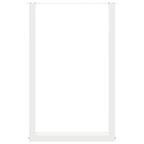 VidaXL Nogi do stołu barowego w kształcie litery U 2 szt. Białe 60x(90-91) cm Stal