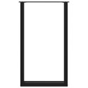 VidaXL Nogi do stołu barowego w kształcie litery U 2 szt. Czarne 60x(100-101) cm Stal