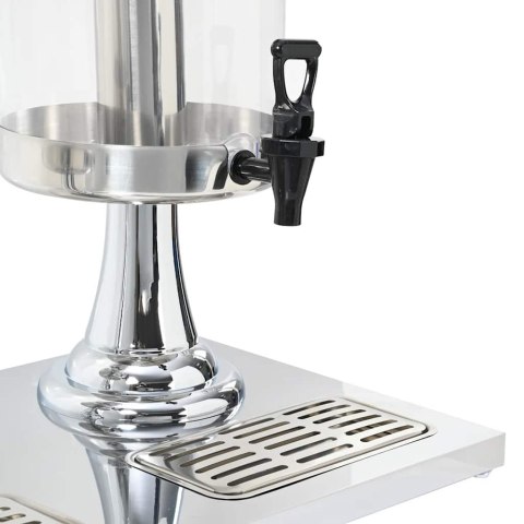 VidaXL Podwójny dozownik do soku, stal nierdzewna, 2 x 8 L