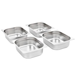 POJEMNIKI GASTRONOMICZNE GN 1/2 100 MM STAL NIERDZEWNA BEMAR ZESTAW 4 SZTUKI