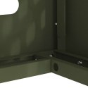 VidaXL Pokrywa do klimatyzatora oliwkowy 100 x 50 x 70 cm Stal