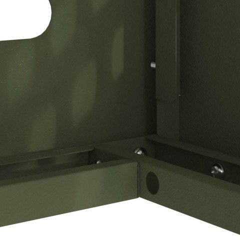 VidaXL Pokrywa do klimatyzatora oliwkowy 100 x 50 x 70 cm Stal