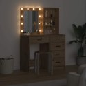 TOALETKA 2 PCS BRĄZOWA 50X41X135CM MATERIAŁ DREWNOPOCHODNY