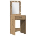 TOALETKA 2 PCS BRĄZOWA 50X41X135CM MATERIAŁ DREWNOPOCHODNY