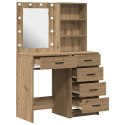 TOALETKA 2 PCS BRĄZOWA 50X41X135CM MATERIAŁ DREWNOPOCHODNY