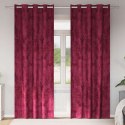 VidaXL Zasłony z weluru 2 pcs czerwone wino 245 x 140 cm Aksamit