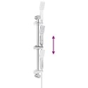 VidaXL Zestaw systemu prysznicowego chromowany 70 cm Stal nierdzewna