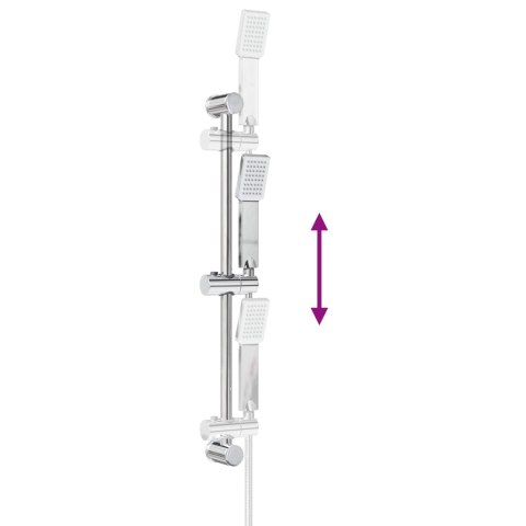 VidaXL Zestaw systemu prysznicowego chromowany 70 cm Stal nierdzewna