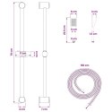 VidaXL Zestaw systemu prysznicowego chromowany 70 cm Stal nierdzewna