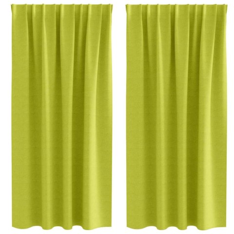 VidaXL Firany blackout z kółkami 2 pcs Zielony 175 x 140 cm Poliester
