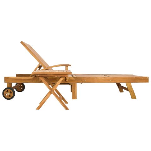 VidaXL Leżak ze stolikiem 2 pcs brązowy 40 x 40 x 40 cm