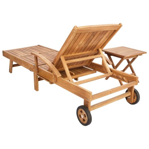 VidaXL Leżak ze stolikiem 2 pcs brązowy 40 x 40 x 40 cm