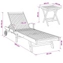VidaXL Leżak ze stolikiem 2 pcs brązowy 40 x 40 x 40 cm