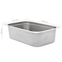 VidaXL Pojemniki gastronomiczne 2 szt. GN 1/1, 150 mm, stal nierdzewna