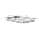 POJEMNIKI GASTRONOMICZNE GN 1/1 40 MM STAL NIERDZEWNA BEMAR ZESTAW 4 SZTUKI