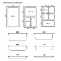 POJEMNIKI GASTRONOMICZNE GN 1/2 20 MM STAL NIERDZEWNA TACA ZESTAW 8 SZTUK
