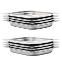 POJEMNIKI GASTRONOMICZNE GN 1/2 40 MM STAL NIERDZEWNA BEMAR ZESTAW 8 SZTUK