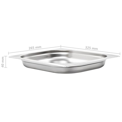 POJEMNIKI GASTRONOMICZNE GN 1/2 40 MM STAL NIERDZEWNA BEMAR ZESTAW 8 SZTUK