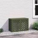 VidaXL Pokrywa do klimatyzatora oliwkowy 90 x 40 x 60 cm Stal