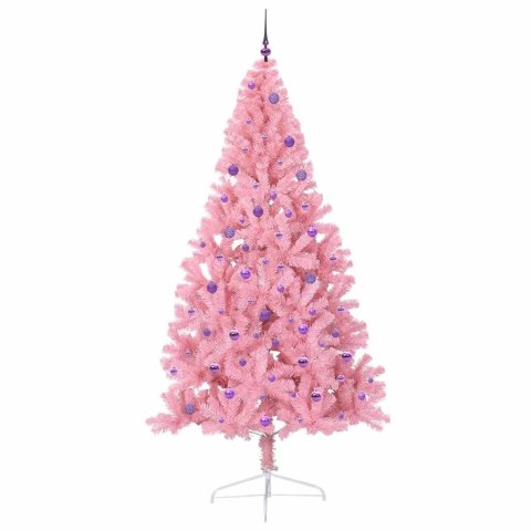VidaXL Sztuczna choinka z oświetleniem na Boże Narodzenie 240 cm PVC
