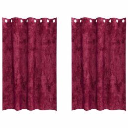 VidaXL Zasłony z weluru 2 pcs Czerwone wino 175 x 140 cm Aksamit