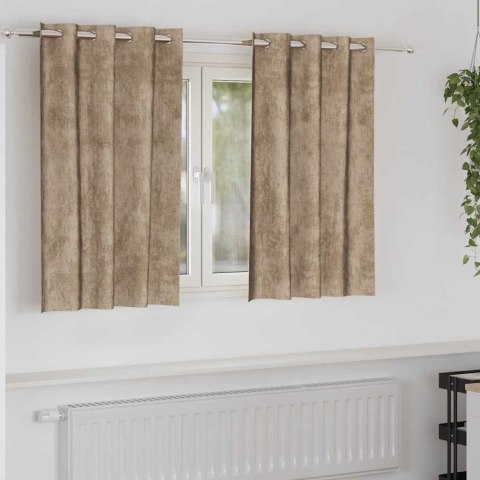 VidaXL Zasłony z weluru 2 pcs szampański 140 x 140 cm Aksamit