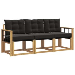 VidaXL Zestaw sof na zewnątrz 3 pcs Drewno akacji i tekstylen