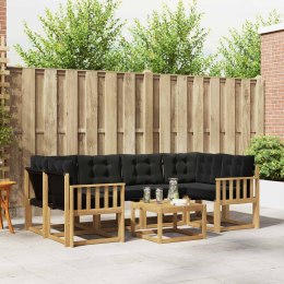 VidaXL Zestaw sof na zewnątrz 7 pcs Drewno akacji i tekstylen