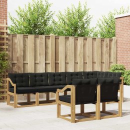 VidaXL Zestaw sof na zewnątrz z poduszką 8 pcs biały i czarny