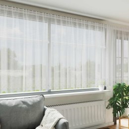 VidaXL Firanka Koronkowa z zasłonami Biały 160 x 600 cm Poliester