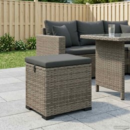 VidaXL Podnóżek ogrodowy z poduszką 40 x 30 x 40 cm