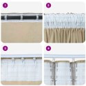 VidaXL Zasłony z weluru z zasłonami 2 pcs Kremowy 140 x 140 cm Aksamit