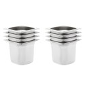 POJEMNIKI GASTRONOMICZNE GN 1/6 150 MM STAL NIERDZEWNA BEMAR ZESTAW 8 SZTUK