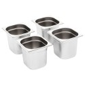 POJEMNIKI GASTRONOMICZNE GN 1/6 150 MM STAL NIERDZEWNA BEMAR ZESTAW 8 SZTUK