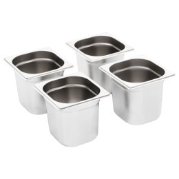 POJEMNIKI GASTRONOMICZNE GN 1/6 150 MM STAL NIERDZEWNA BEMAR ZESTAW 8 SZTUK