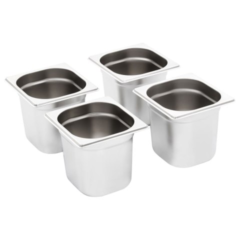 POJEMNIKI GASTRONOMICZNE GN 1/6 150 MM STAL NIERDZEWNA BEMAR ZESTAW 8 SZTUK