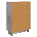 VidaXL Bufet Betonowy Szary 66 x 34,5 x 95 cm Drewno inżynieryjne