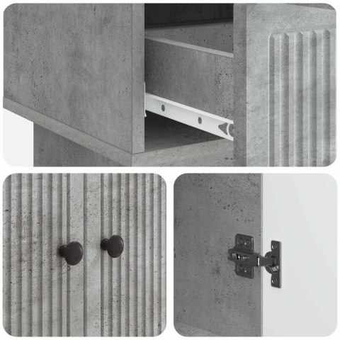 VidaXL Bufet Betonowy Szary 66 x 34,5 x 95 cm Drewno inżynieryjne