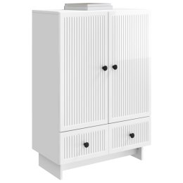 VidaXL Bufet Biały Wysoki Połysk 66 x 34,5 x 95 cm Drewno inżynieryjne