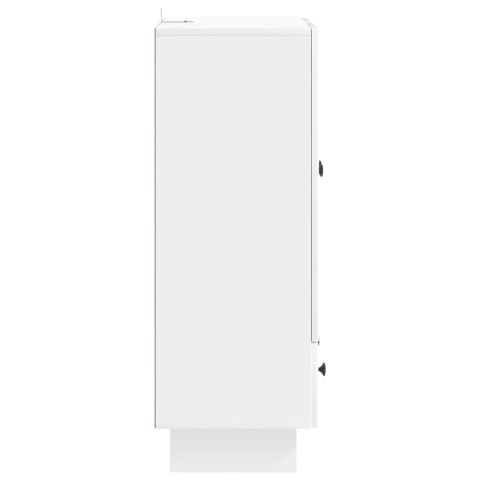 VidaXL Bufet Biały Wysoki Połysk 66 x 34,5 x 95 cm Drewno inżynieryjne