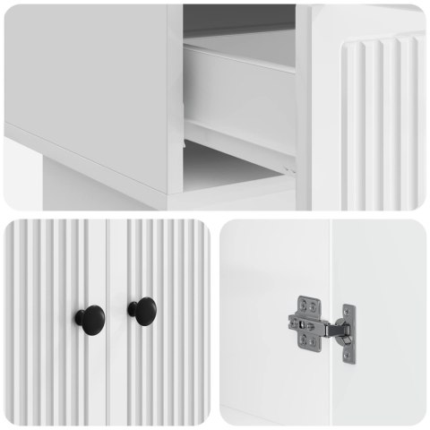 VidaXL Bufet Biały Wysoki Połysk 66 x 34,5 x 95 cm Drewno inżynieryjne