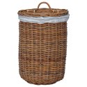 VidaXL Kosz na pranie 2 pcs Brązowy Rattan Kubu