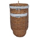 VidaXL Kosz na pranie 2 pcs Brązowy Rattan Kubu
