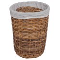 VidaXL Kosz na pranie 2 pcs Brązowy Rattan Kubu