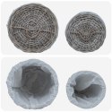 VidaXL Kosz na pranie z pokrywą 2 pcs Kubu Szary Rattan Kubu