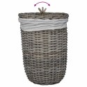 VidaXL Kosz na pranie z pokrywą 2 pcs Kubu Szary Rattan Kubu