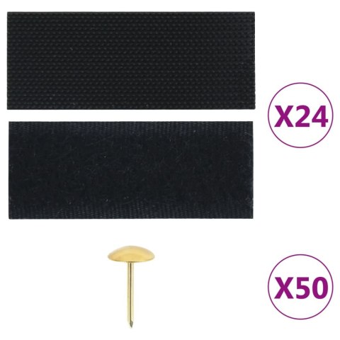 VidaXL Moskitiera na drzwi z magnesami, 2 szt., czarna, 220x100 cm